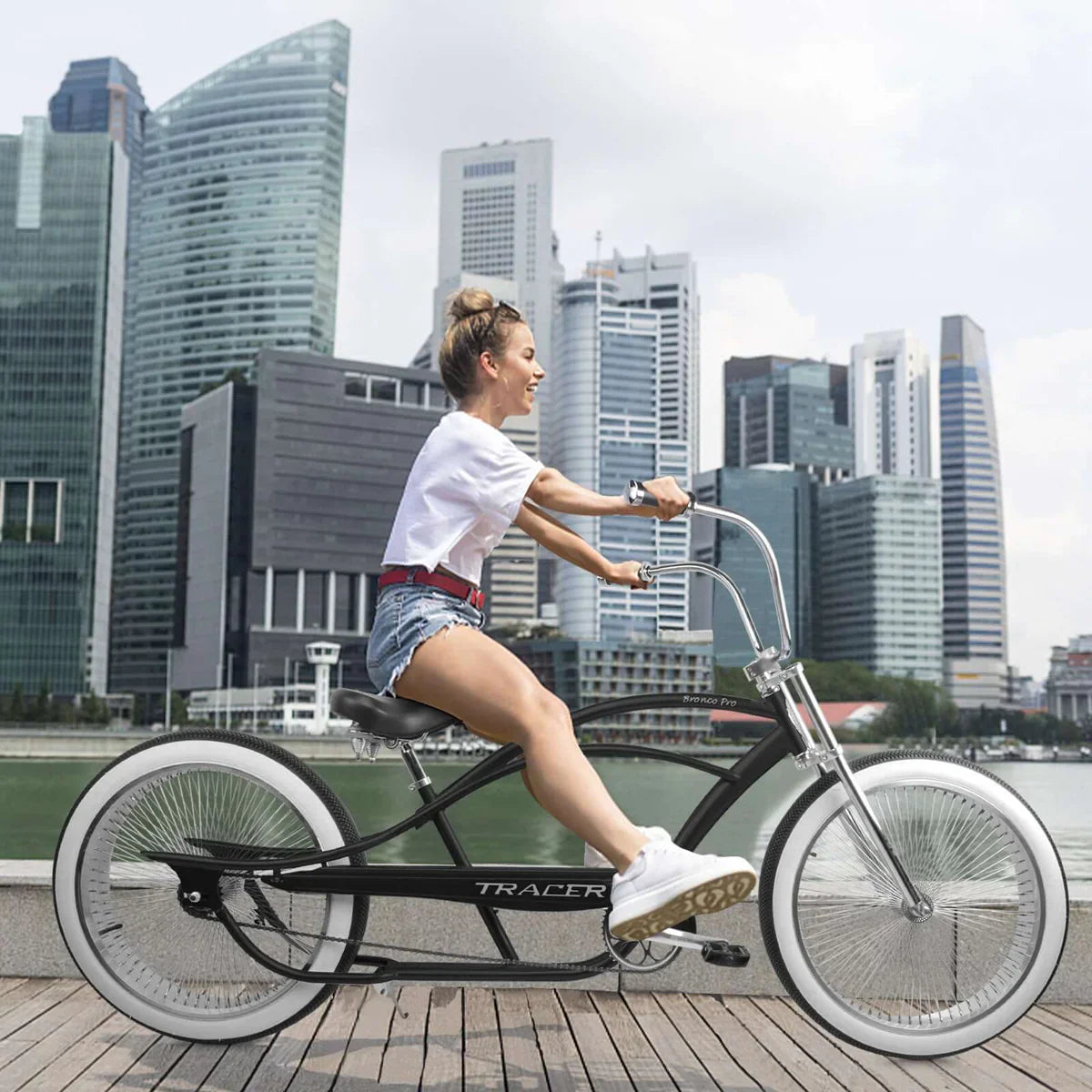 Tracer Beacon Pro 140H Single Speed Stretch Cruiser Bike