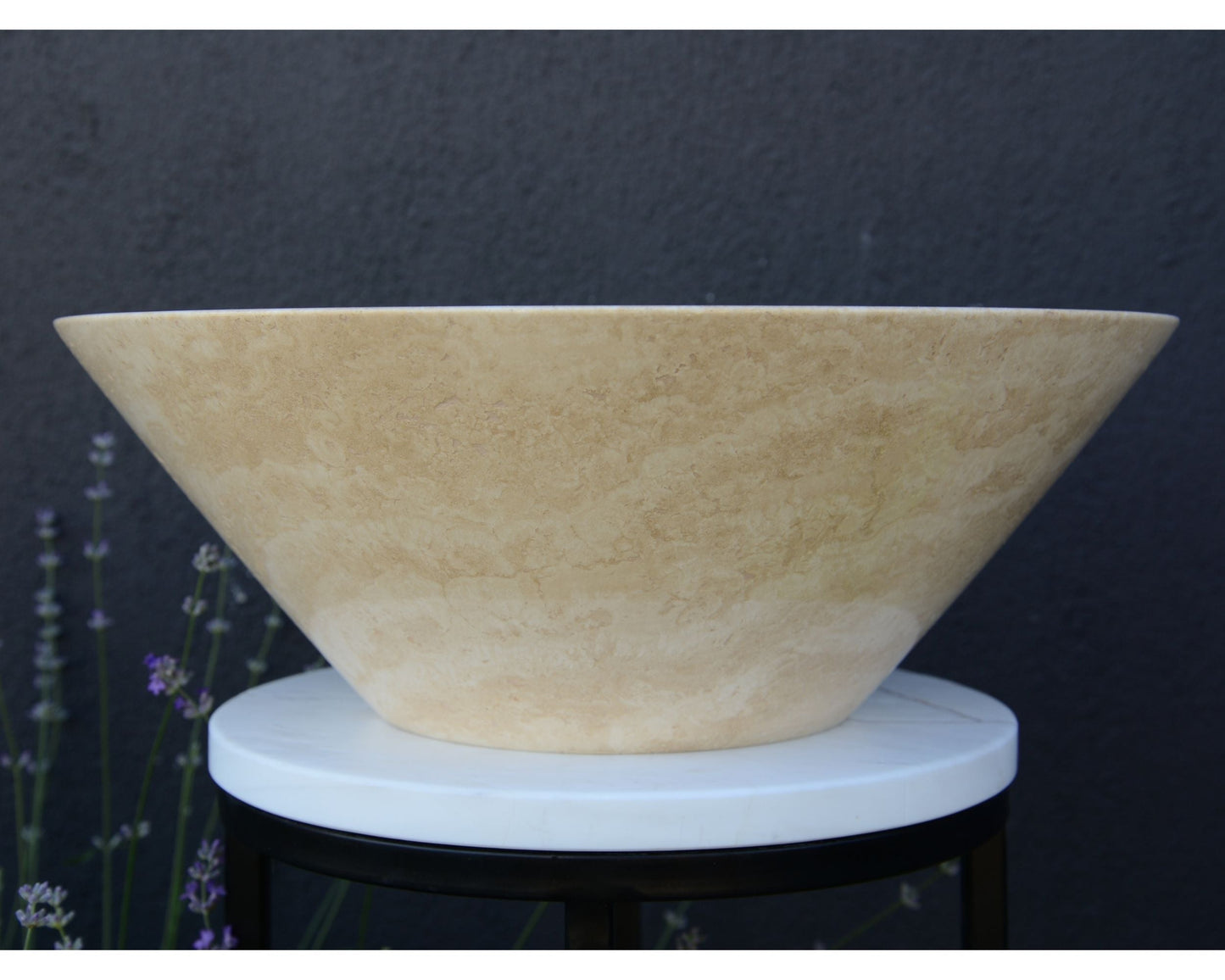 HANDCRAFTED LIGHT BEIGE TRAVERTINE SINK