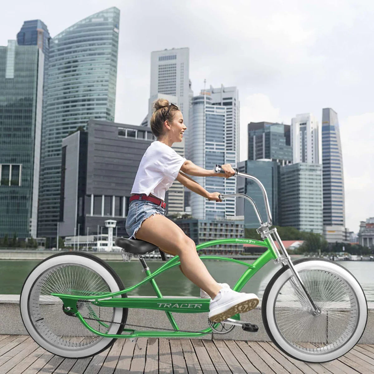 Tracer Beacon Pro 140H Single Speed Stretch Cruiser Bike