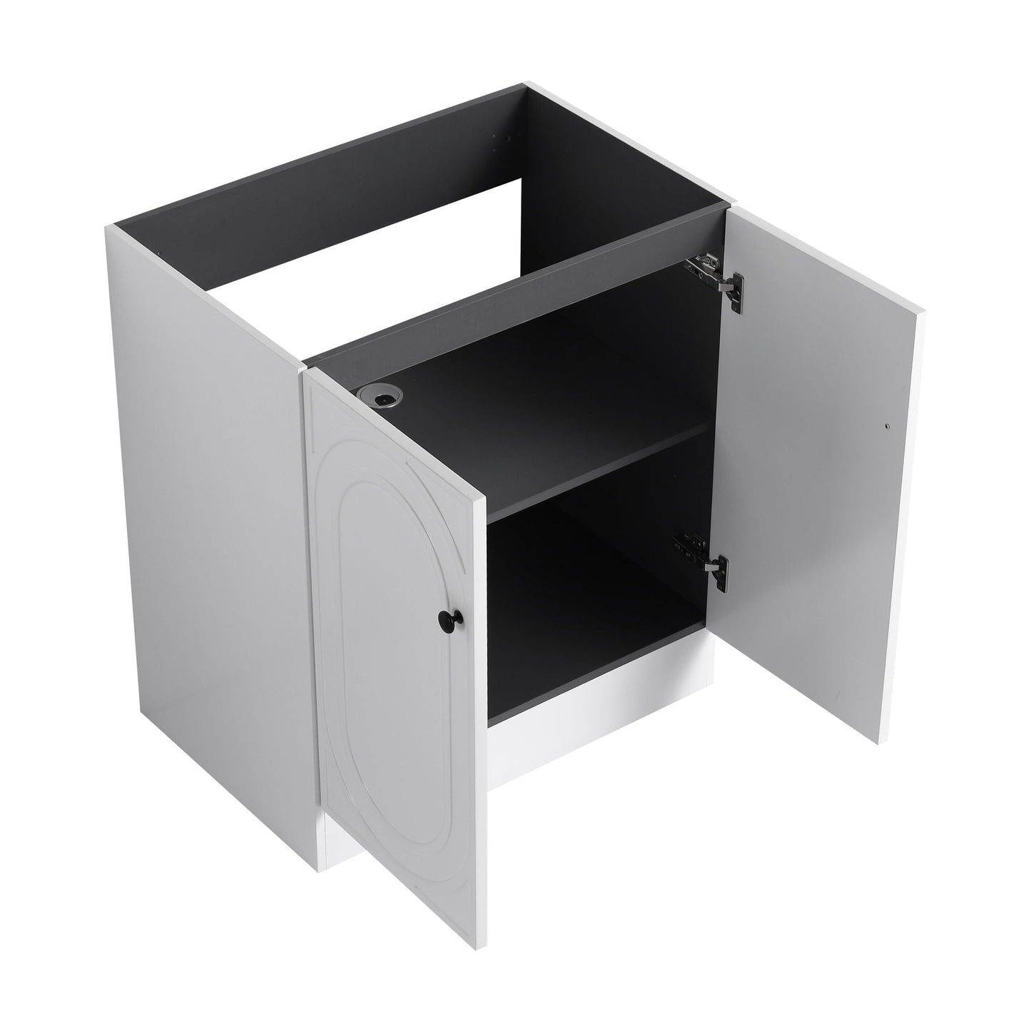 Contemporary Freestanding Bathroom Vanity With Resin Sink & Soft-Close Cabinet Doors