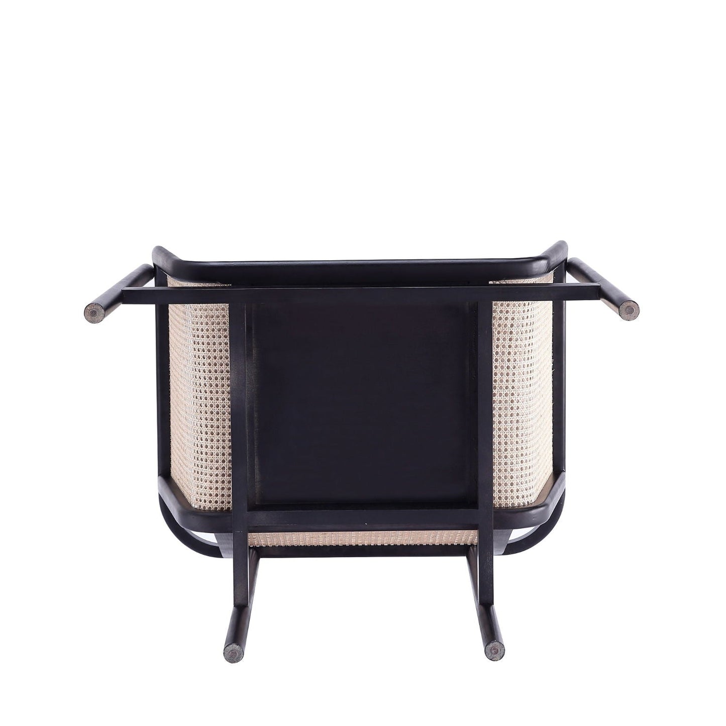Versailles - Accent Armchair With Rattan Frame - Cream