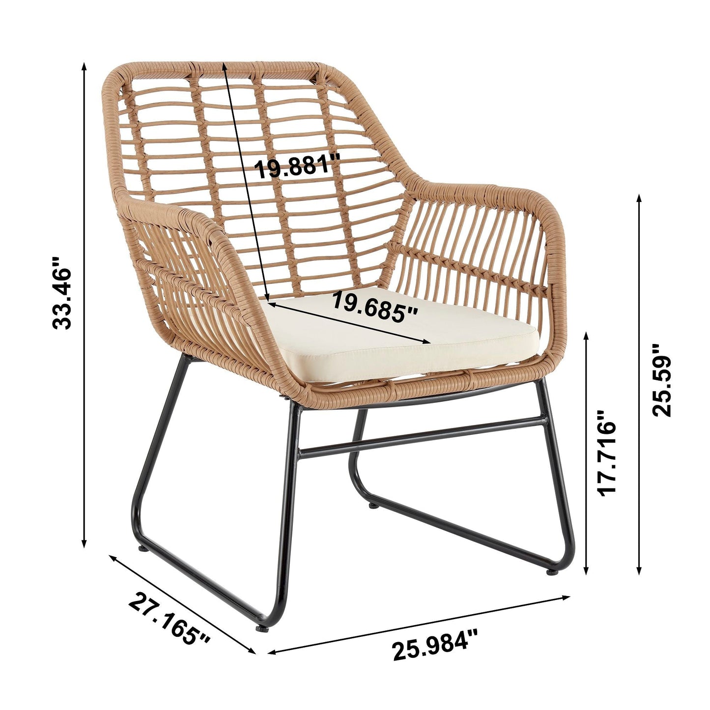 Antibes - 4 Piece Outdoor Conversation Set