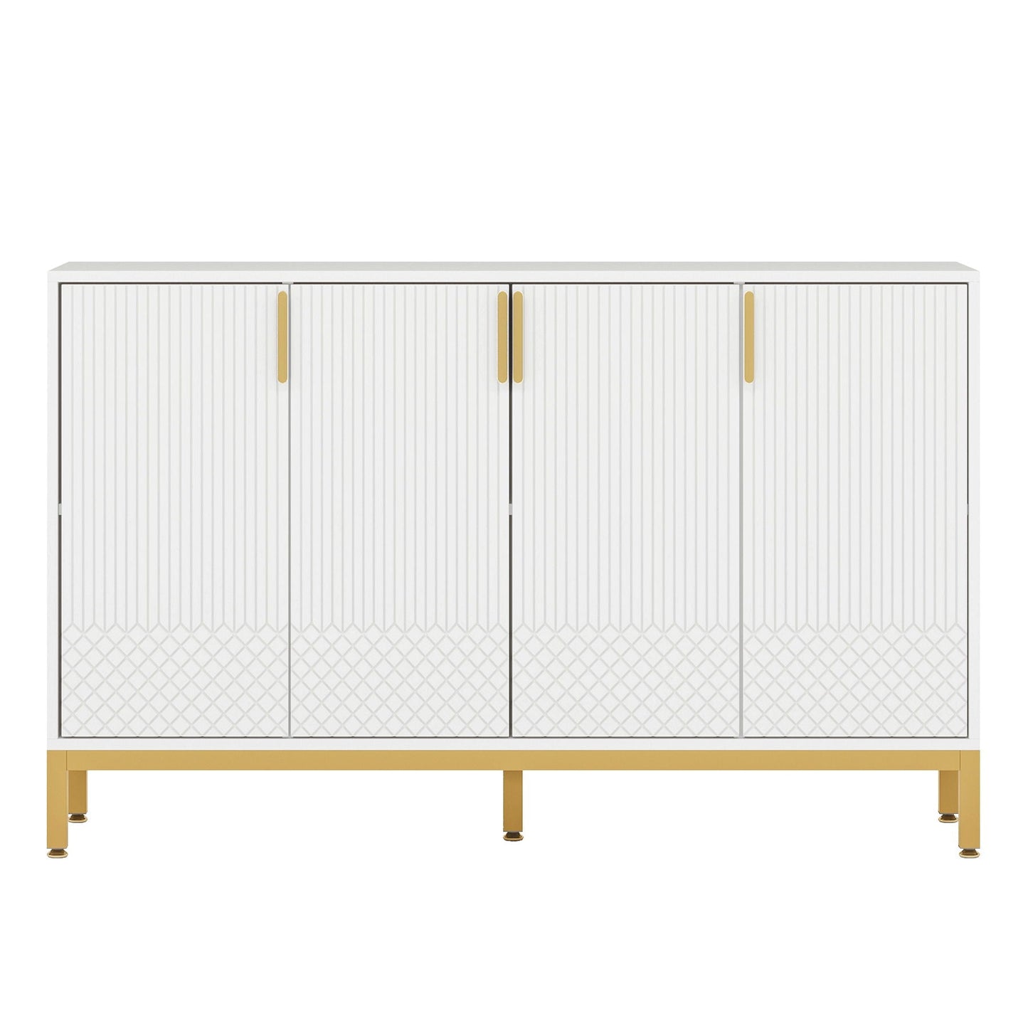 Buffet Sideboard Cabinet With Geometric Doors