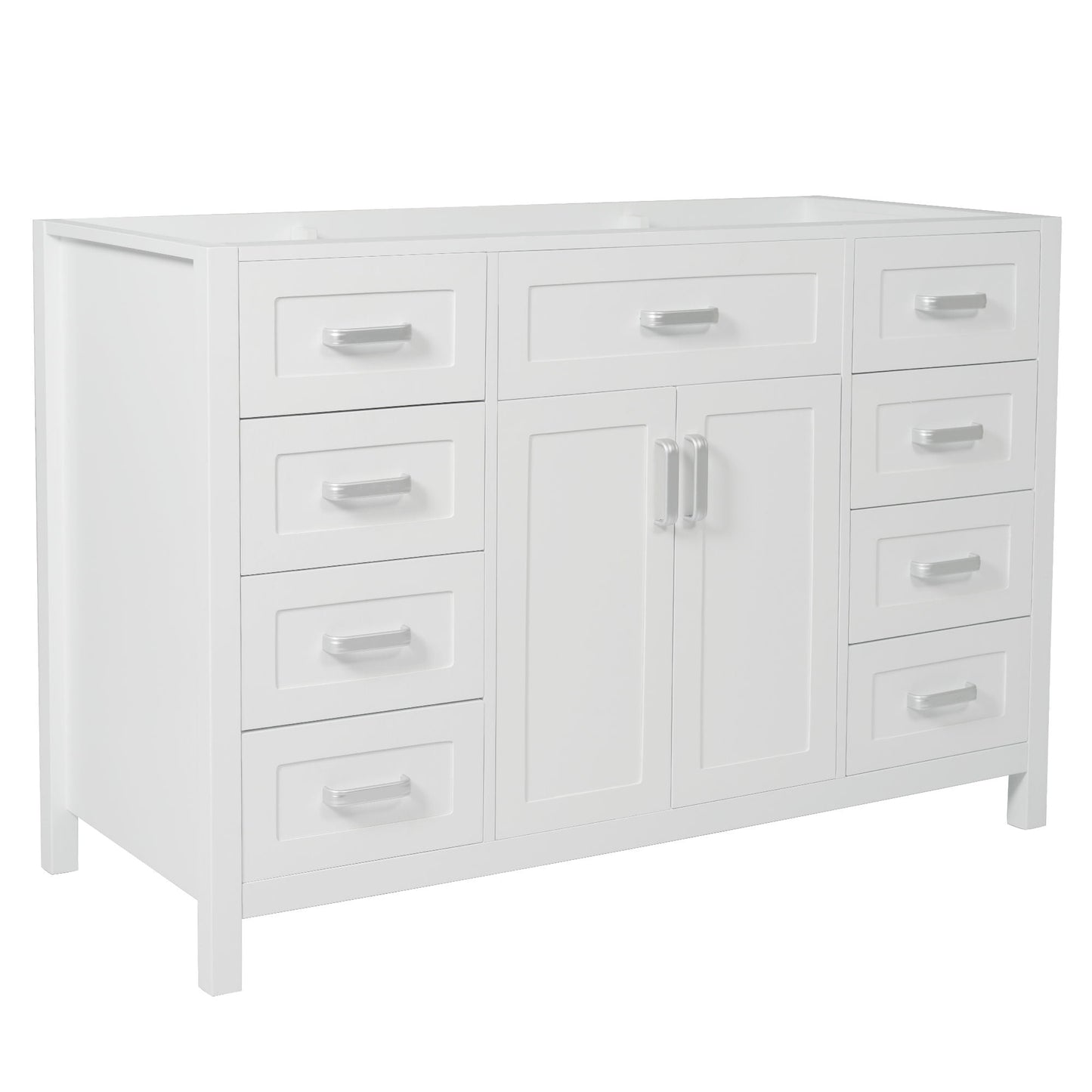 Bathroom Vanity Cabinet with 2 Soft Close Doors and 8 Drawers