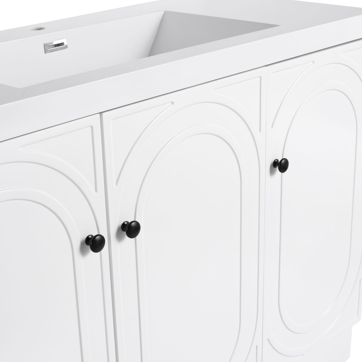Modern Freestanding Bathroom Vanity With Soft Close Cabinet Doors