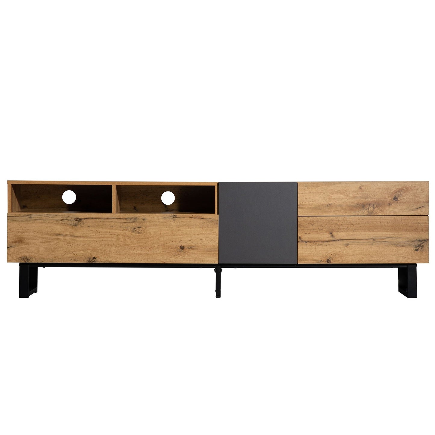 TV Stand for 80" TV With Double Storage Space