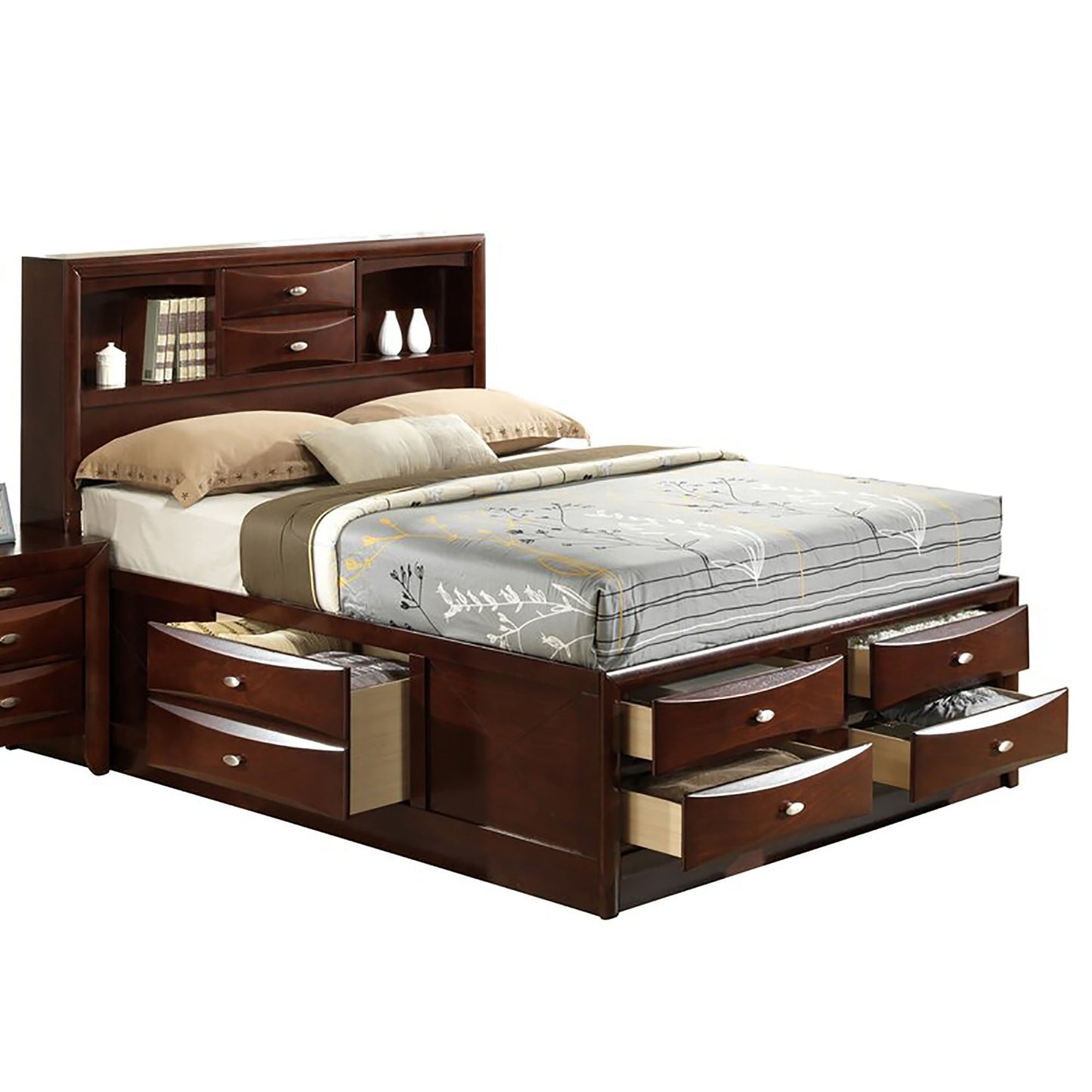 Lucille - Bed With Storage And Bookcase Headboard