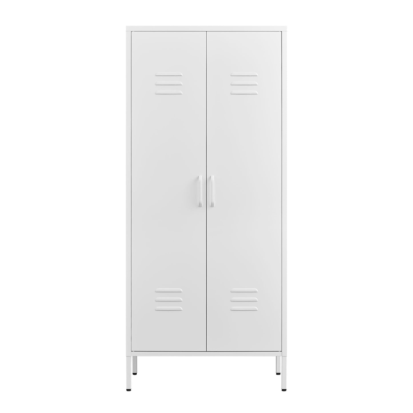 Modern Storage Cabinet with Adjustable Shelves and Magnetic Door Stopper