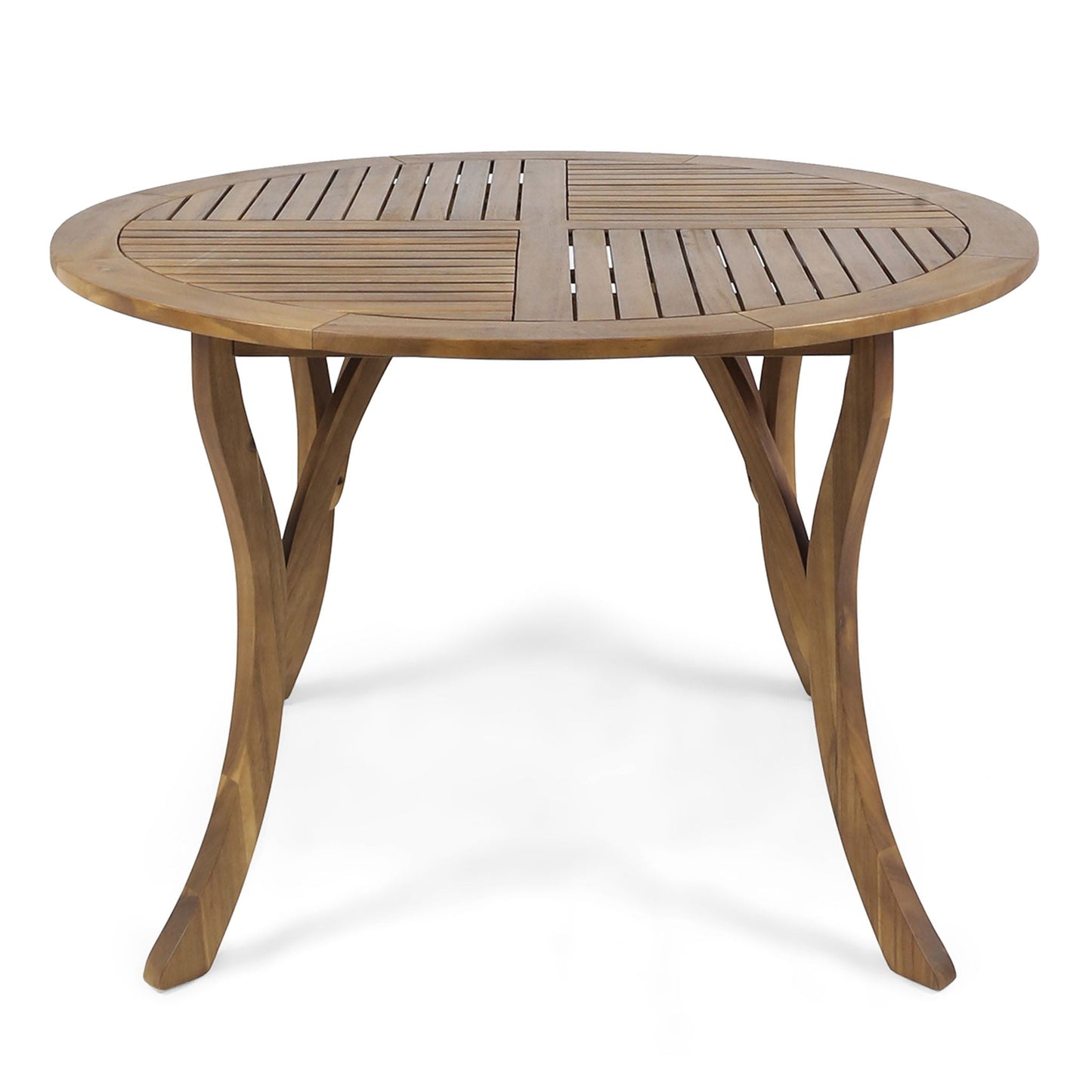 Hermosa Outdoor Acacia Wood Circular Dining Table