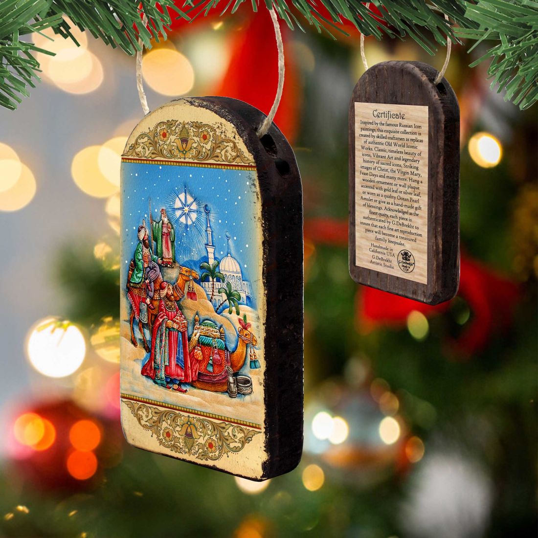 Three Kings Religious Christian Sacred Icon Ornament - Inspirational Icon Decor - 87039