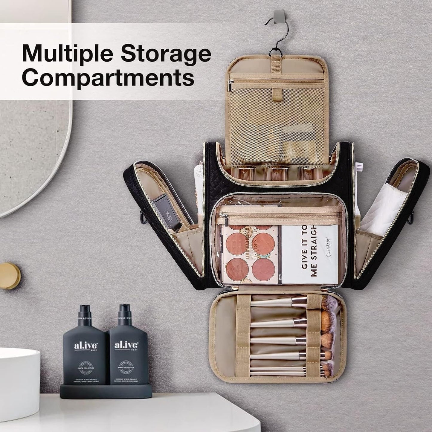 Women's Large Capacity Waterproof Portable Travel Multifunctional Storage Bag