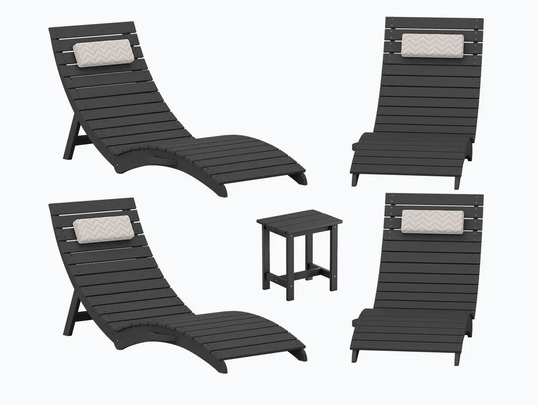 AquaCurve™ AquaWave Pre-Assembled Folding Pool Lounge Chair for Tanning Ledge