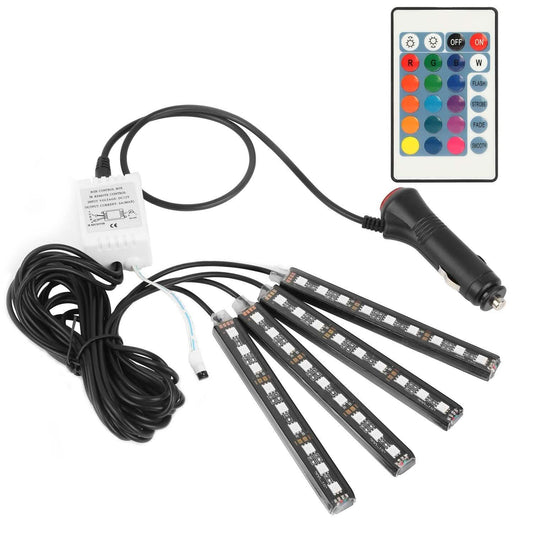 4-Pieces: 36 LEDs 12V Car Atmosphere Light Strip