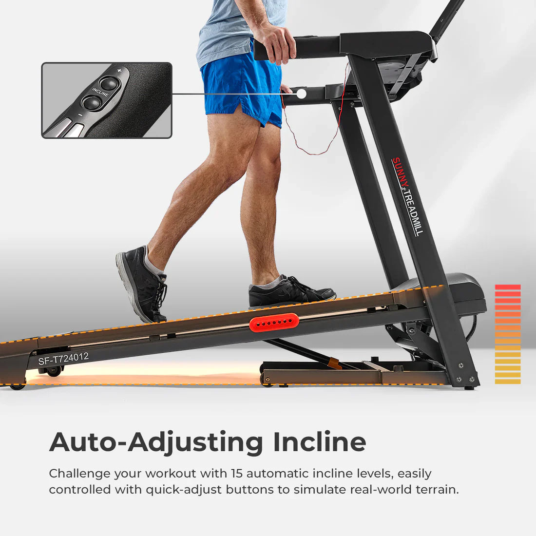 Active 300 Smart Manual Incline Wi-Fi Treadmill by Sunny Health & Fitness