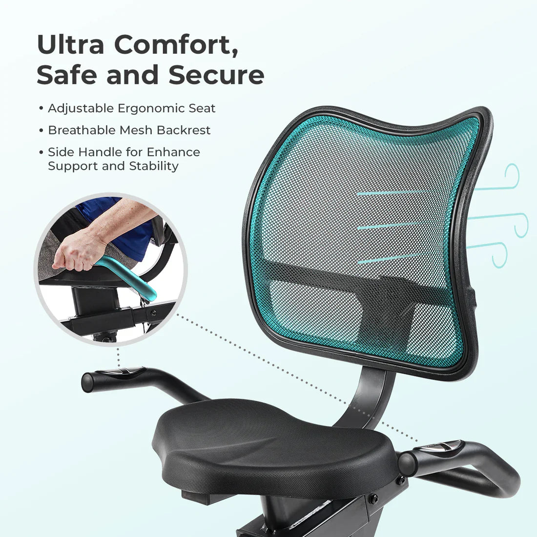 Smart Programmable 16 Levels Resistance Recumbent Exercise Bike by Sunny Health & Fitness