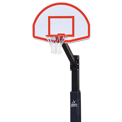 Jaypro Church Yard 54 in. Aluminum Fan Backboard Basketball System - Flex Goal