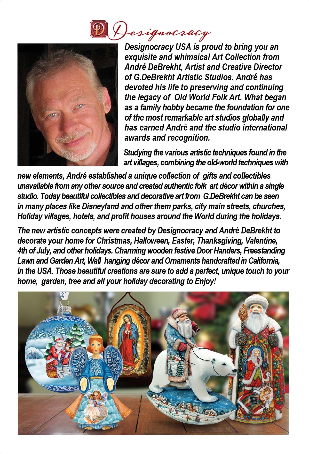 Snowman Gift Mercury Glass Ornaments by G. Debrekht - Christmas Santa Snowman Decor - 776021