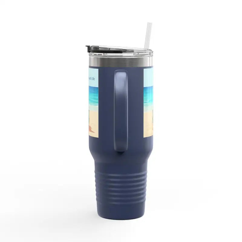 Ocean State Styles Travel Mug Beach Life Design 40 Oz