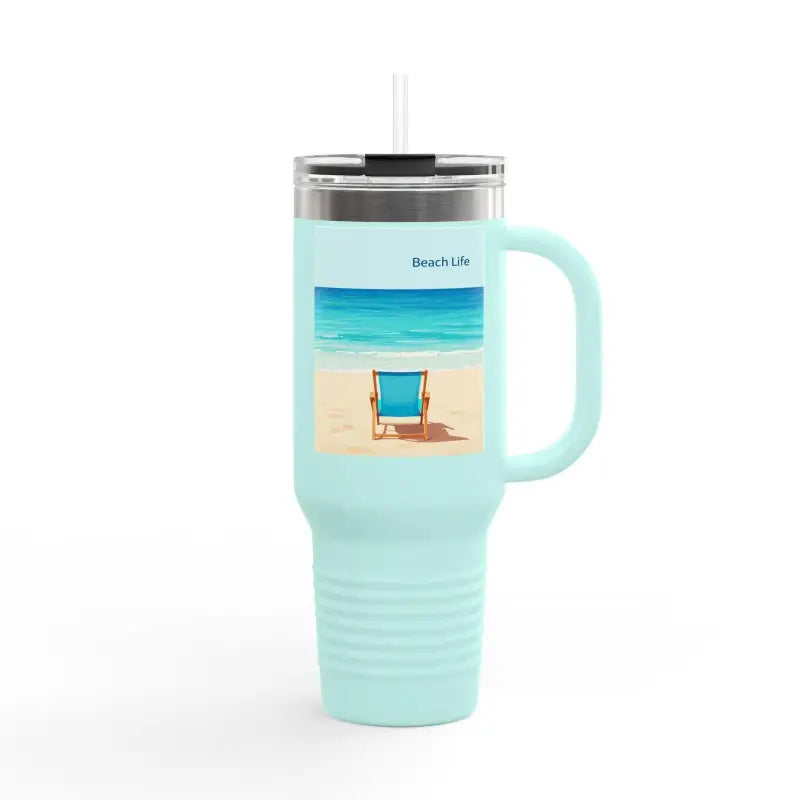 Ocean State Styles Travel Mug Beach Life Design 40 Oz