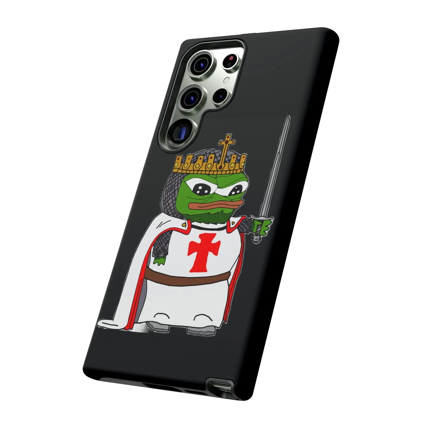 Crusader Pepe Cell Phone Case - Deus Vult Knight Phone Cover - 4LibertyShop.com