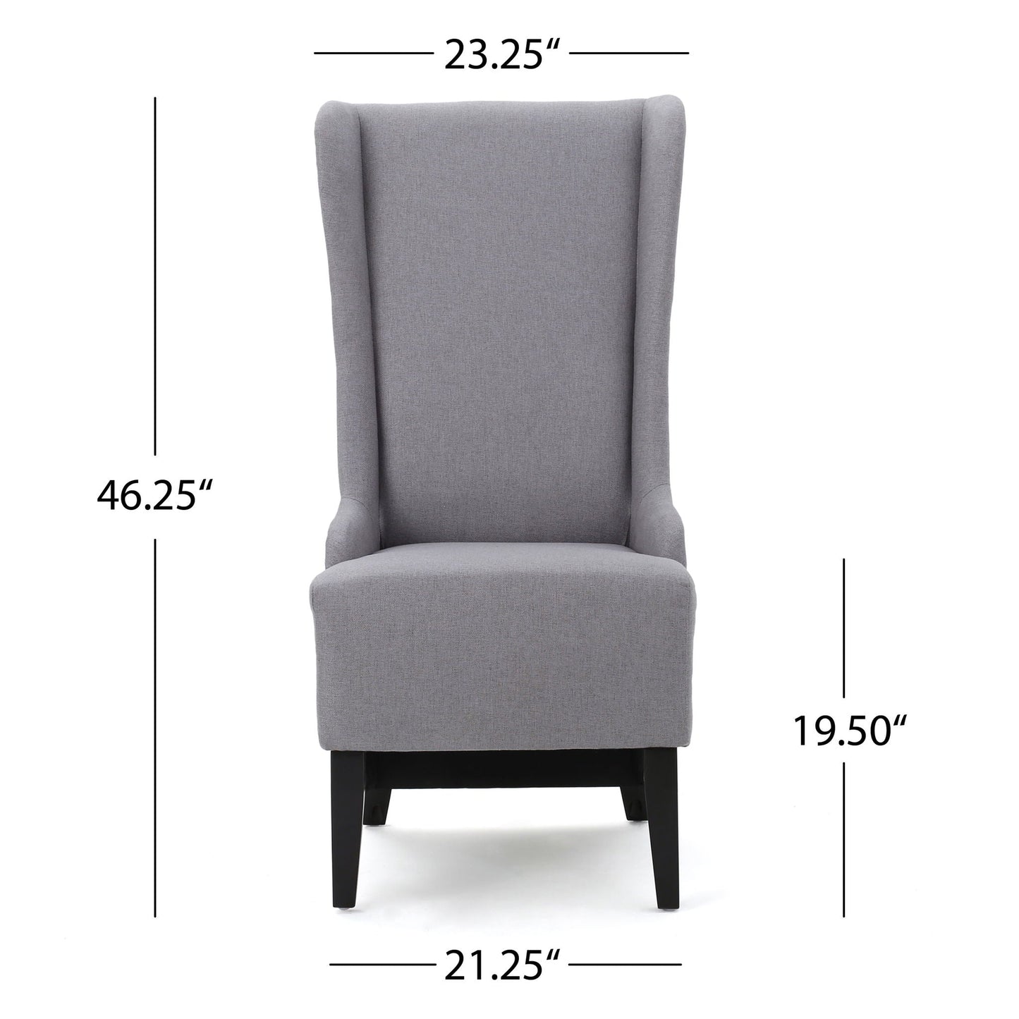 Alight Upholstered Dining Chair With High Back And Birch Wood Legs (Set of 2)