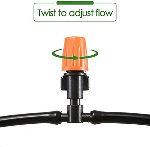 Drip Irrigation kit Plant Watering System Gravity Fed Irrigation Water Drip Setfor Garden Greenhouse Yard Lawn Home or Vacation Use 10M 4/7" Tube 20 Nozzles