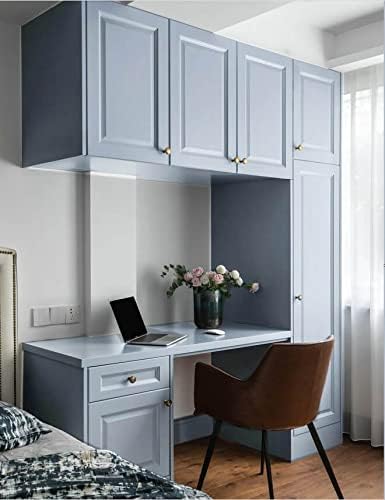 Dimoon 118''x17.7'' Blue Peel and Stick Wallpaper Contact Paper Modern Self Adhesive Wall Paper Removable Renter Friendly Textured Solid Color Shelf Cabinet Vinyl Roll (118''x17.7'',Light Grey Blue)