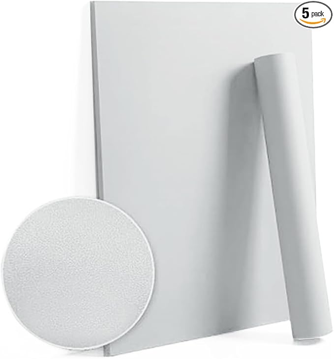 Dimoon 78.7''x17.7'' Grey Peel and Stick Wallpaper Contact Paper Modern Self Adhesive Wall Paper Removable Renter Friendly Textured Solid Color Shelf Cabinet Vinyl Roll (78.7''x17.7'',Silver Grey)