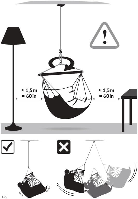 LA SIESTA® - Medium Basic Domingo Hammock Swing Chair - Weather & Tear Resistant Hanging Hammock Chair - Indoor Outdoor Hammock Chair Swing - Patio Porch Bedroom Hanging Chair - Max 250 Lbs, Toucan