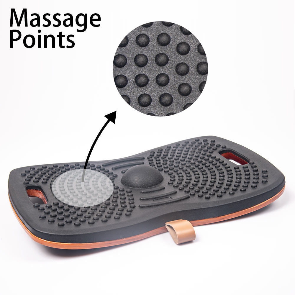 Ergonomic PU Standing Office Wood Surf Balance Board