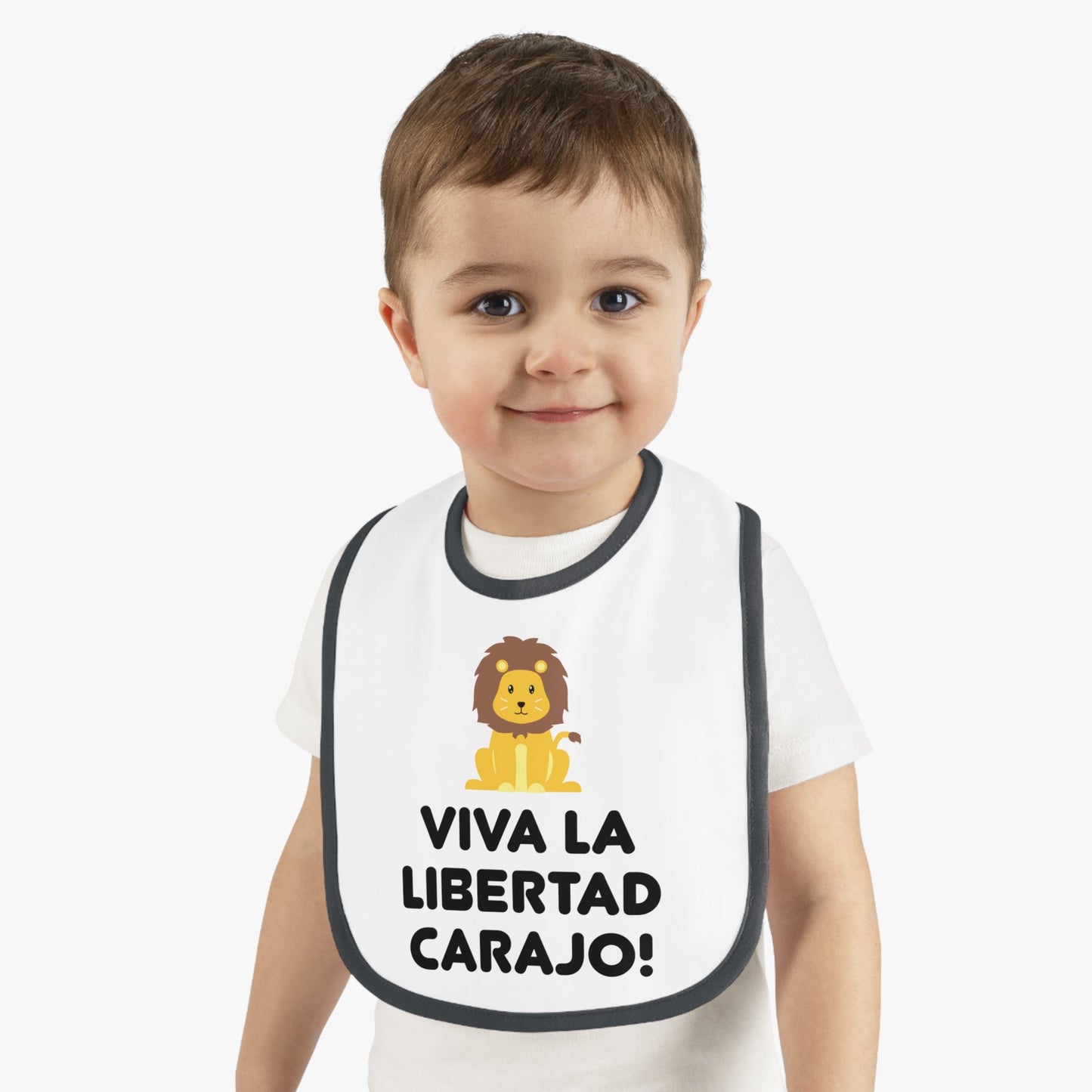 Viva La Libertad Carajo Lion Baby Bib - 4LibertyShop.com