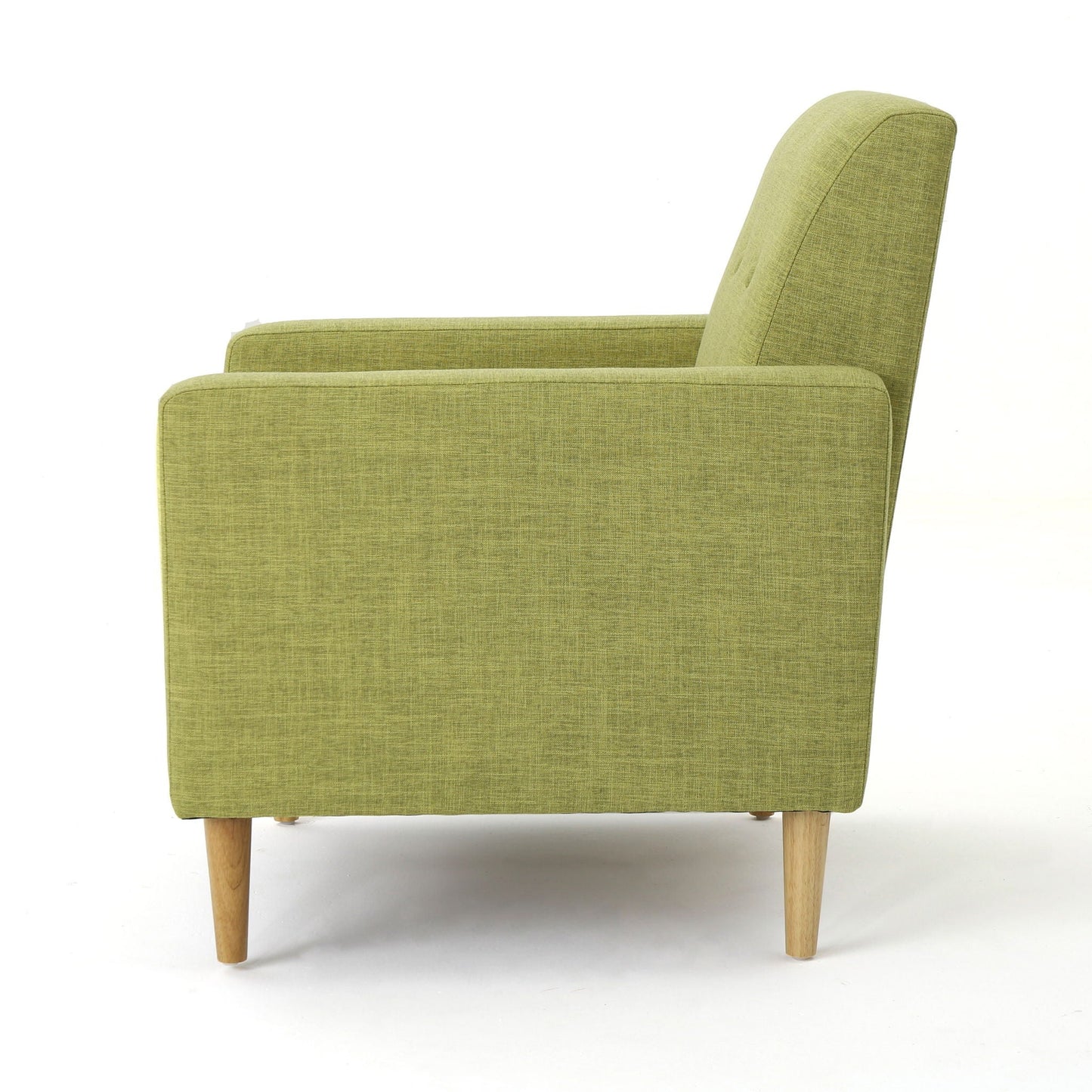 Nebulize Upholstered Fabric Club Chair With Button Tufted And Square Off Arm And Back