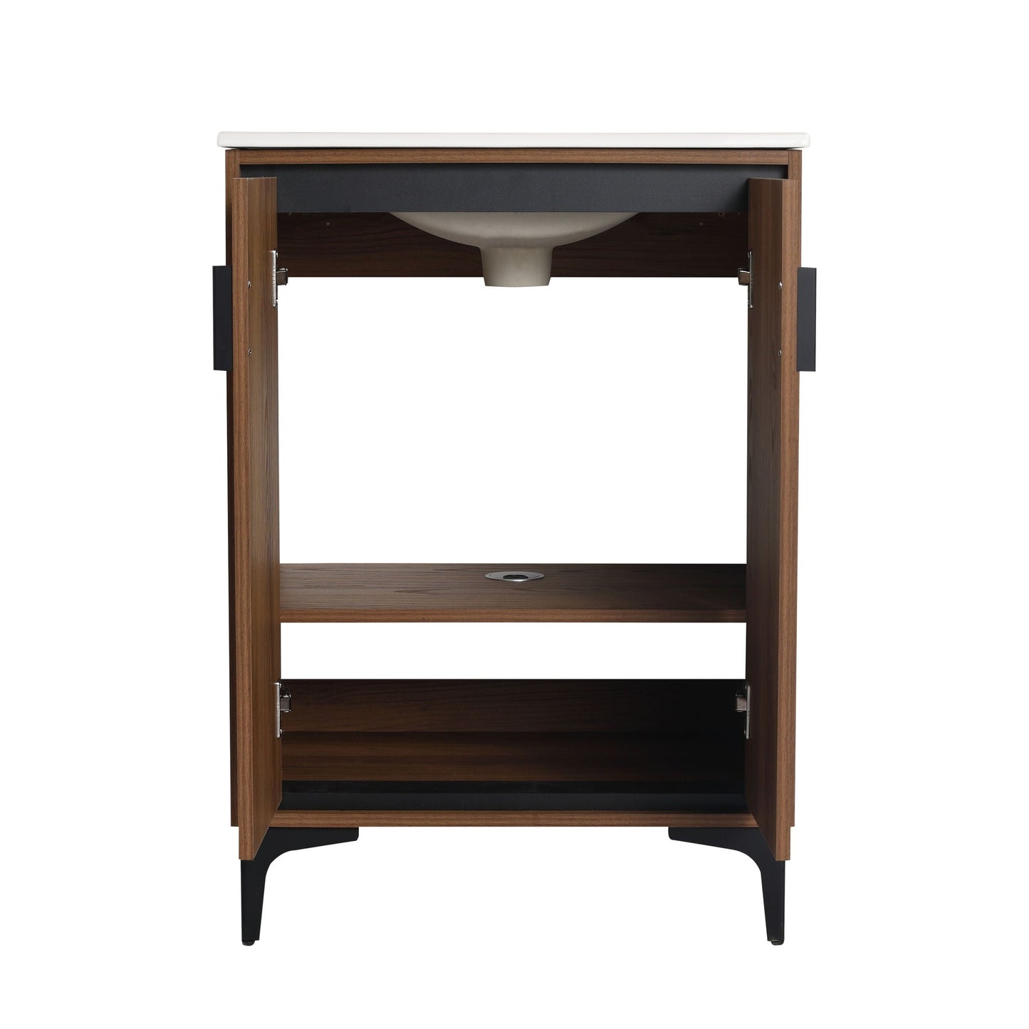 Modern Bathroom Vanity With Top Sink, Engineered Wood Storage Cabinet