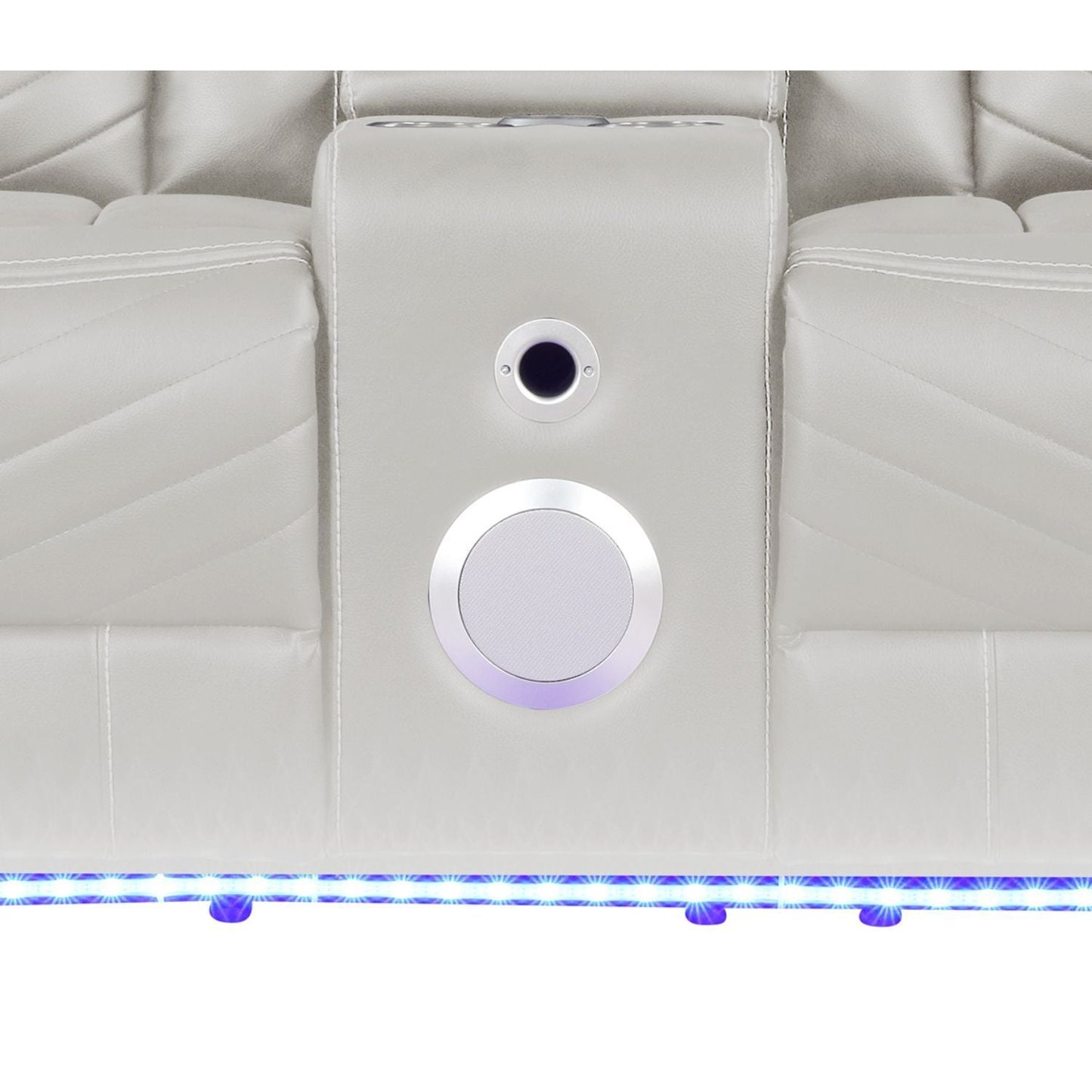 Challenger LED Power Recliner Loveseat With Console