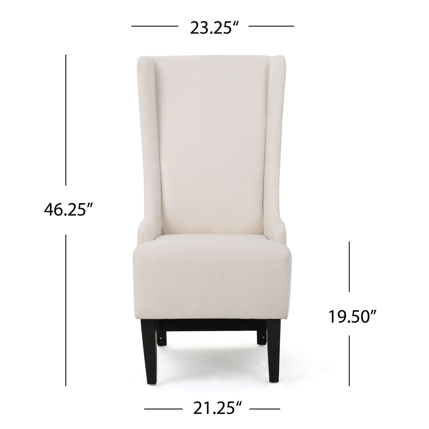 Alight Upholstered Dining Chair With High Back And Birch Wood Legs (Set of 2)