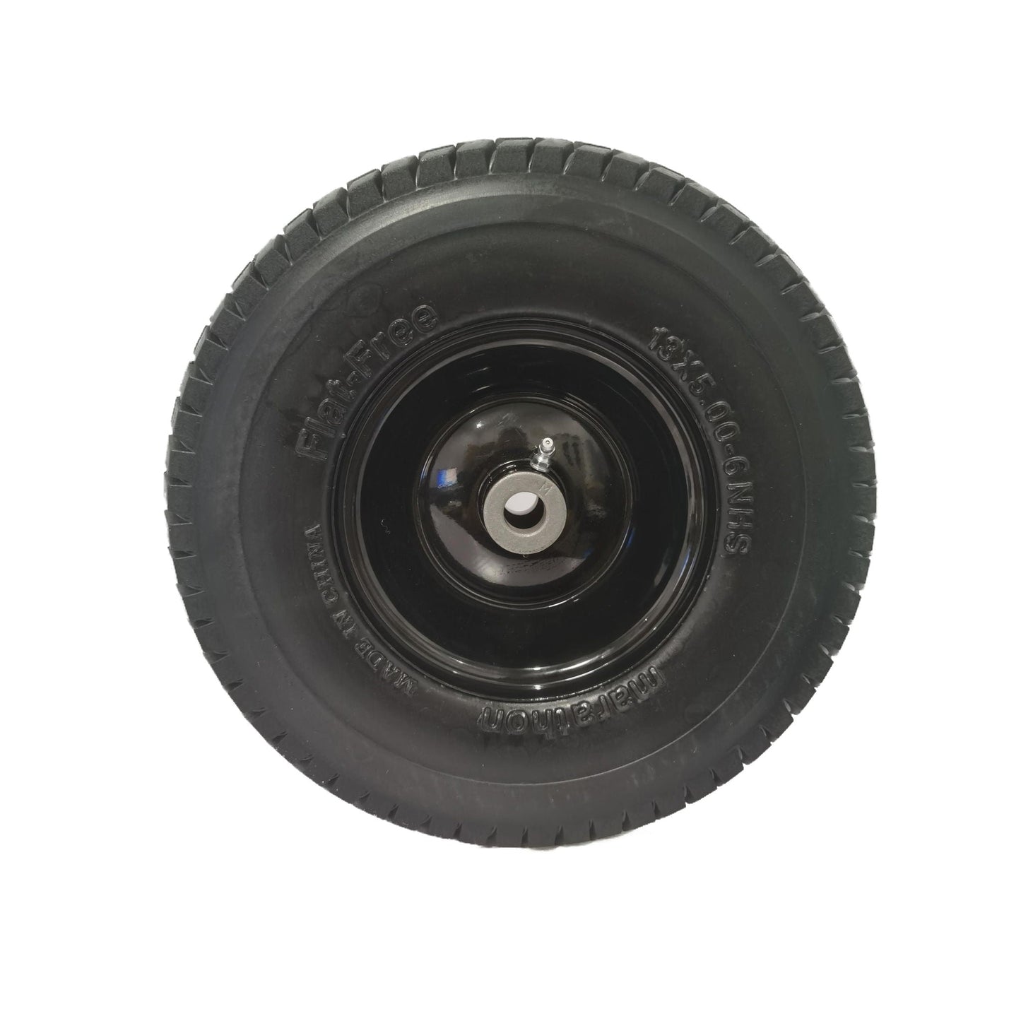 Flat Free Tire And Wheel Assemblies For Riding Lawn Mowers With 3" Hub - Black