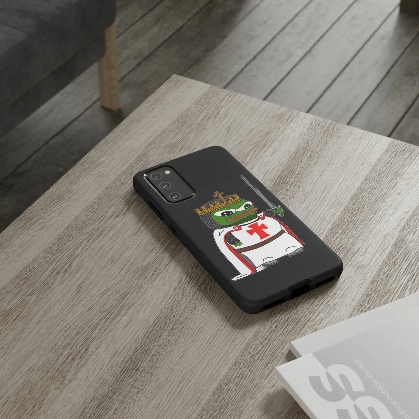 Crusader Pepe Cell Phone Case - Deus Vult Knight Phone Cover - 4LibertyShop.com