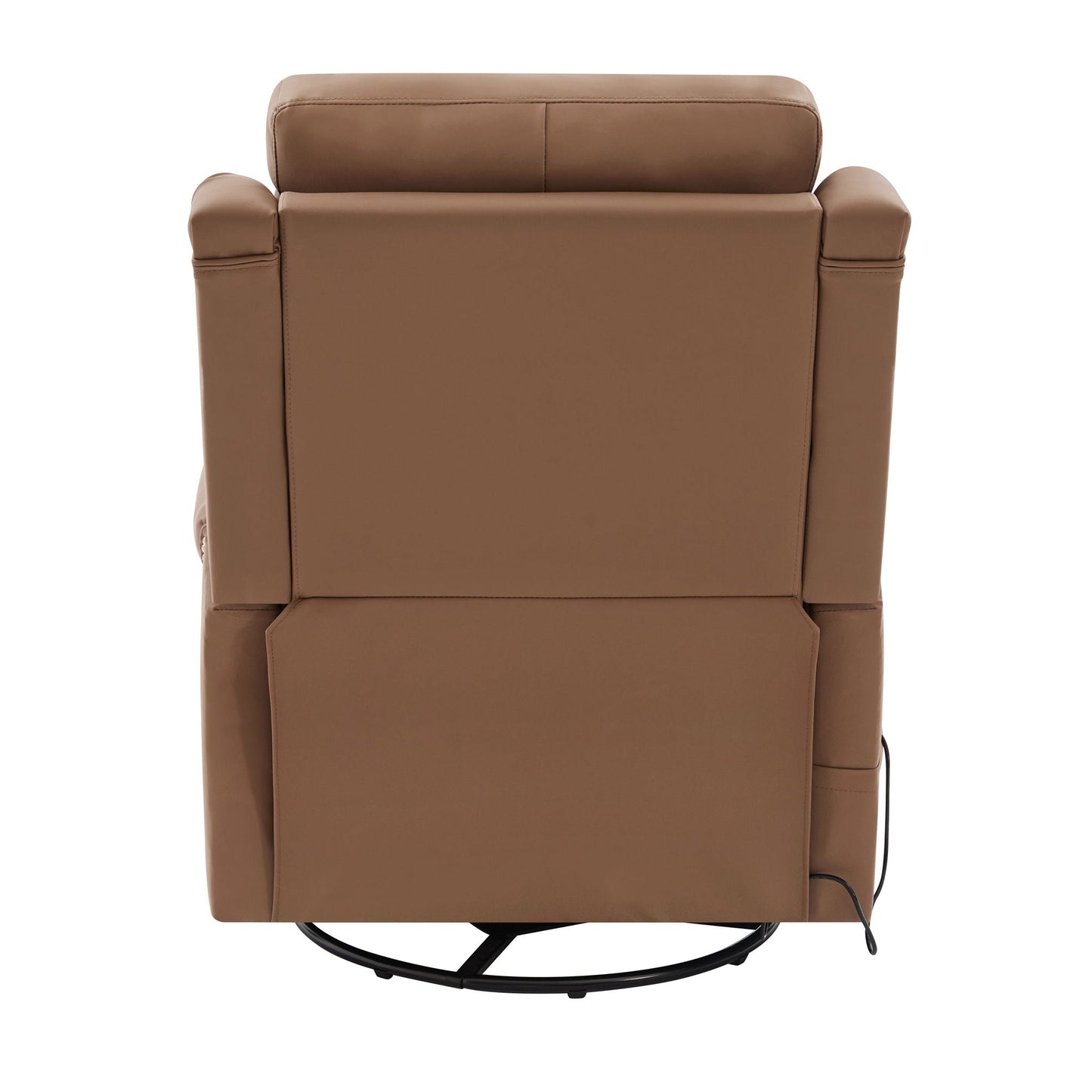 Manual Recliner Swivel Rocking Chair With 8-Point Massage and Heating