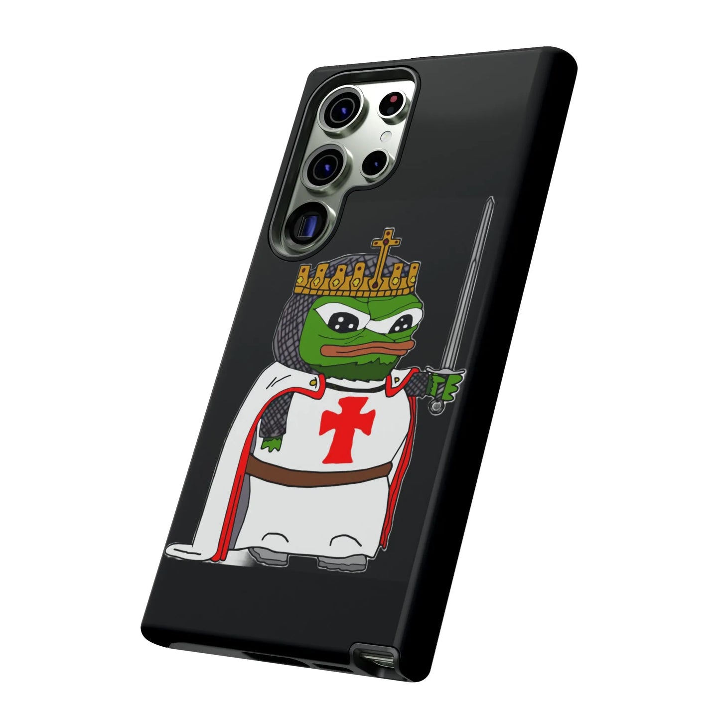 Crusader Pepe Cell Phone Case - Deus Vult Knight Phone Cover - 4LibertyShop.com