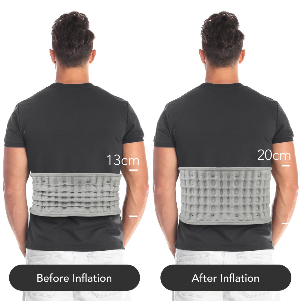 Inflatable Waist Belt To Relieve Low Back Pain Waist Protection Leather Shrink Exhaust Fixed Belt