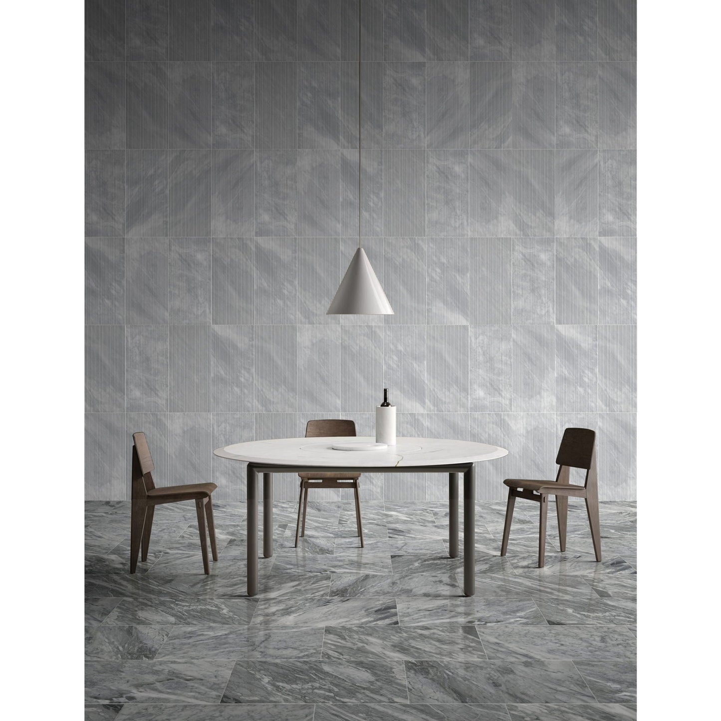 Textured Finished, 3D Tiles For Wall Decoration (Set of 4)