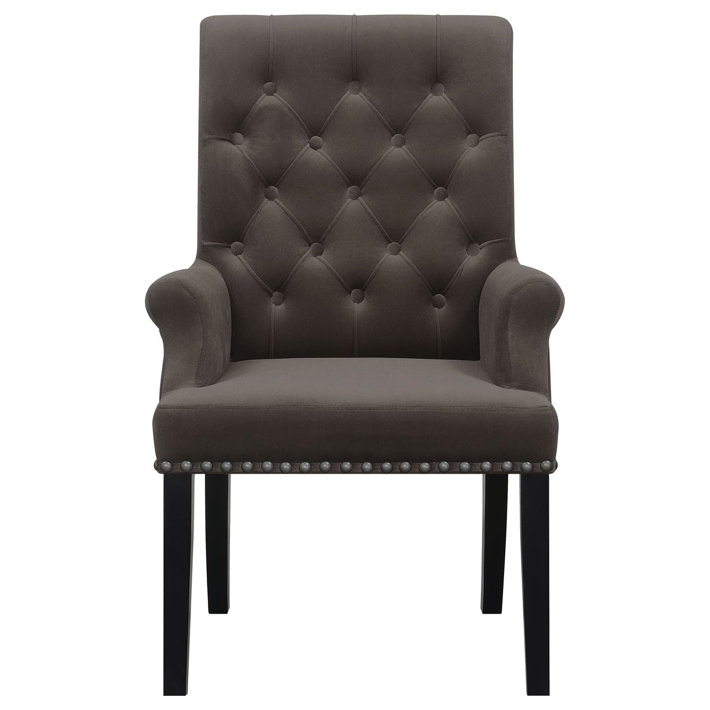 Norwich - Dining Arm Chair With Button Tufting And Rolled Top