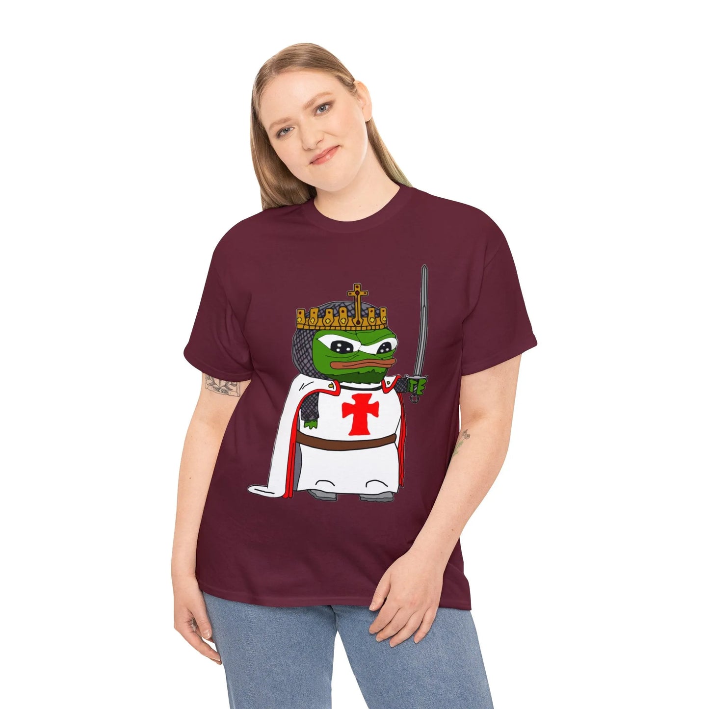 Pepe the Frog Crusader Knight T-Shirt - Deus Vult Meme - 4LibertyShop.com