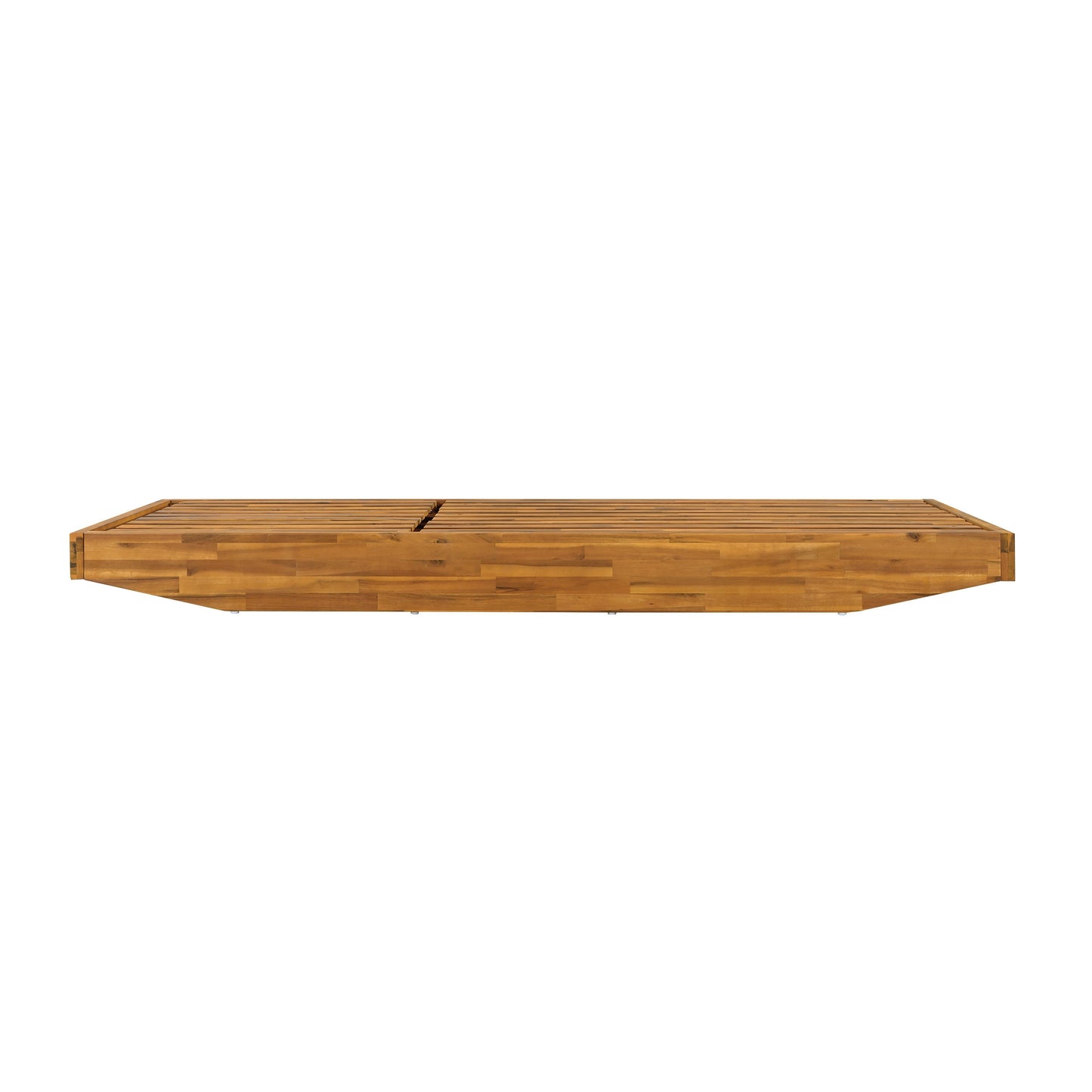 Modern Acacia Wood Outdoor Chaise Lounge