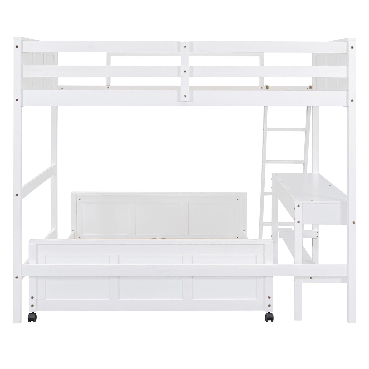 Full Over Full Bunk Bed With Desk