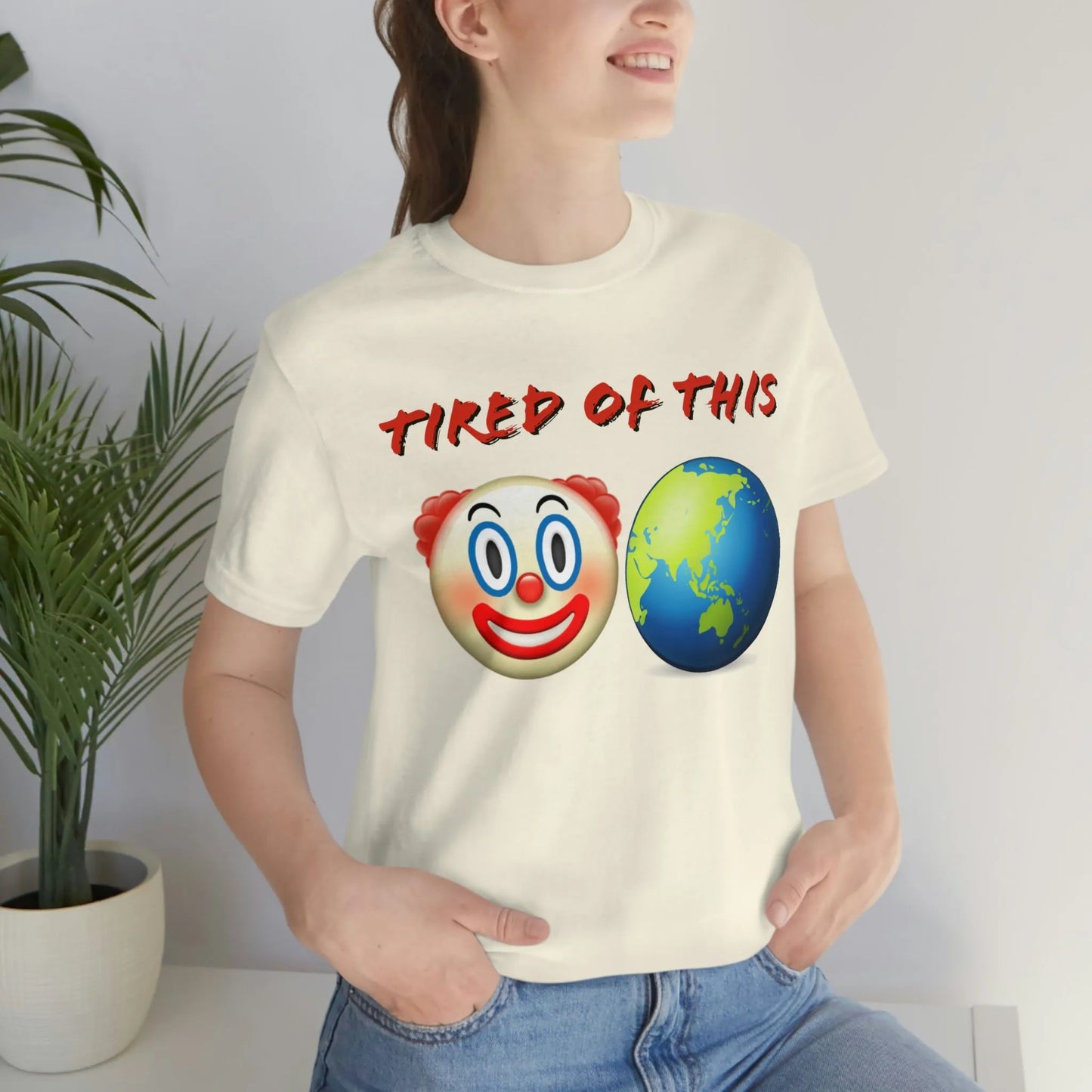 Tired Of This Clown World Emoji T-Shirt
