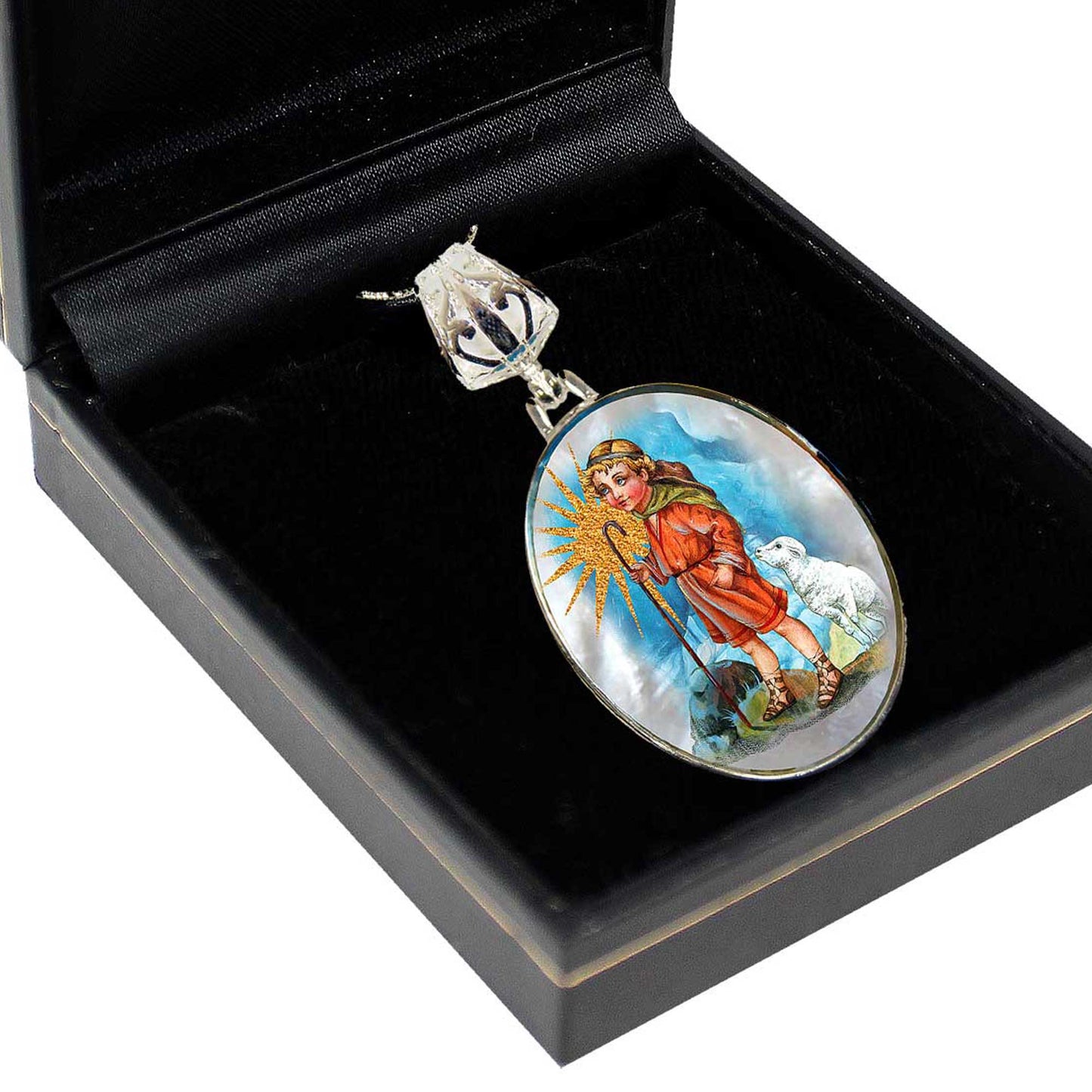 Silver Plated Mother of Pearl Necklace Jewelry - 43045