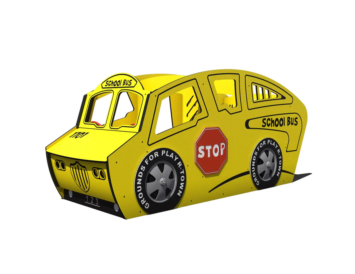 Grounds For Play R-Town® School Bus Freestanding Outdoor Play Structure (47501) for Children