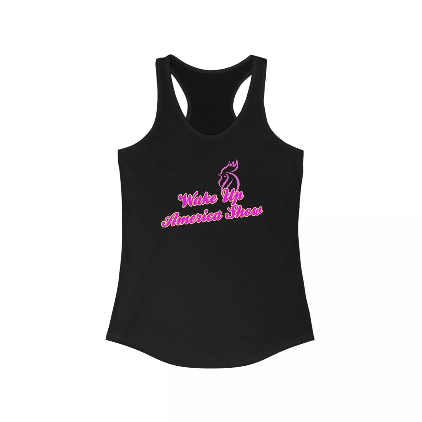 Wake Up America Show Women's Ideal Racerback Tank