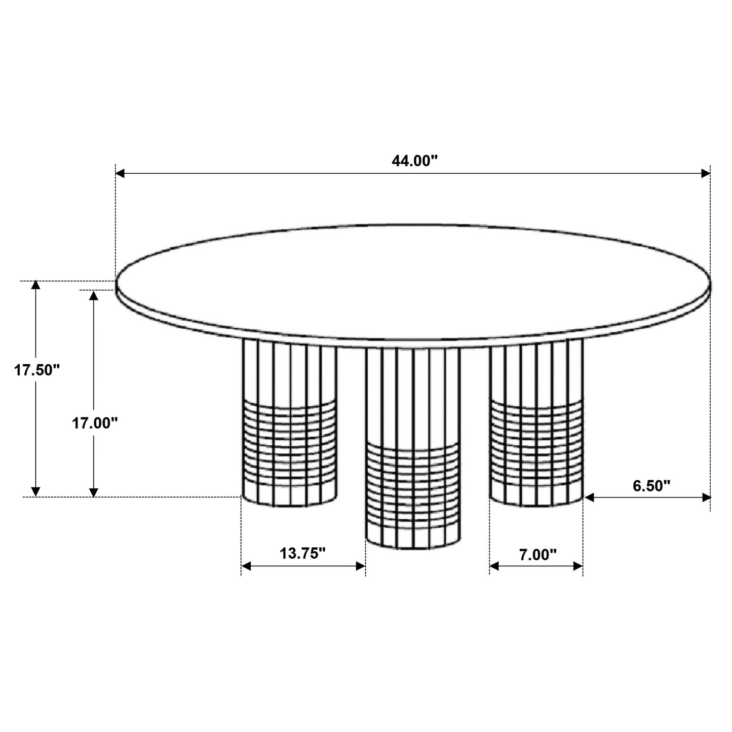 Preston - 2 Piece Coffee And End Table Set With Cylindrical Pedestal Bases, Round Design - White